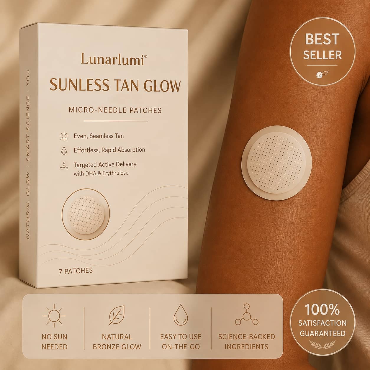 Sunless Transdermal Tanning Patch