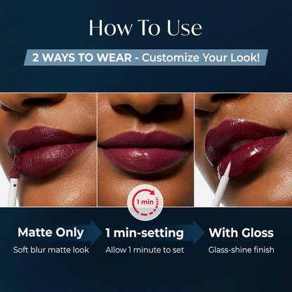 LAST DAY! 50% OFF Dual-Ended Velvet Matte & Gloss Liquid Lipstick